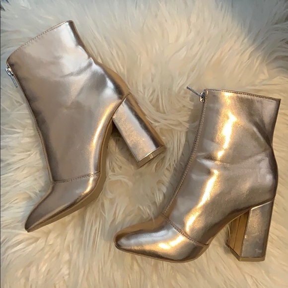 gold disco boots